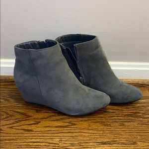 grey suede booties